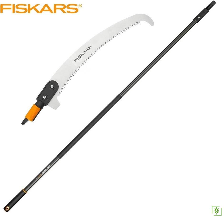 Fiskars 136527 Yüksek Dal Kesimi Eğimli Testere ve 156 cm Sap