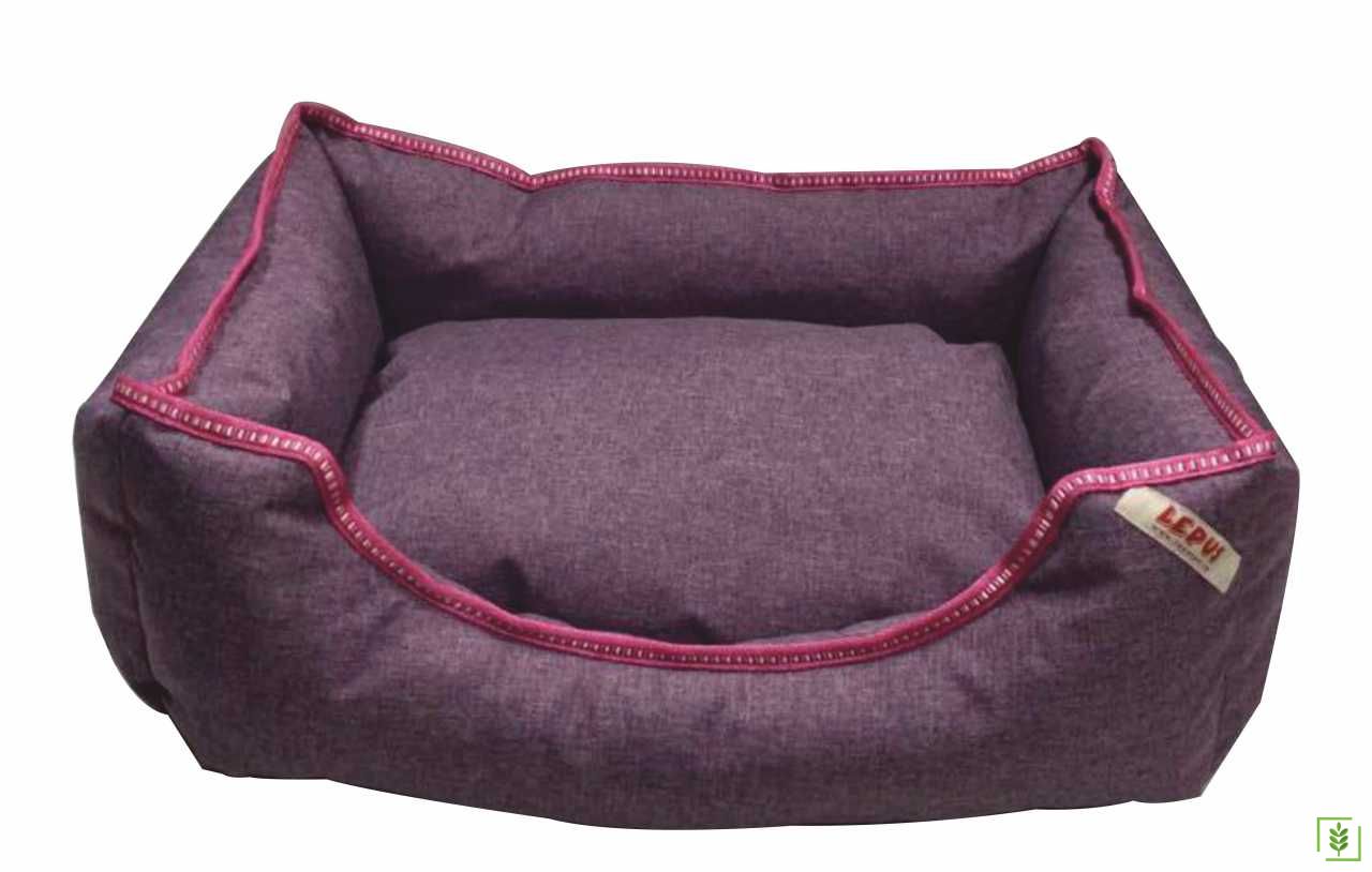 Lepus Purple Su Geçirmez Köpek Yatağı X Large 75x95x20 cm