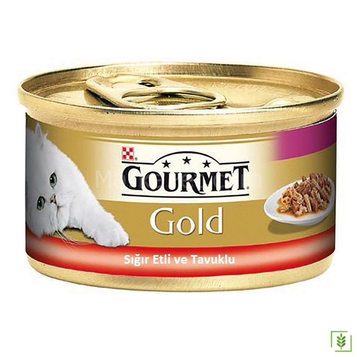 Purina Gourmet Gold Sığır Etli,Tavuklu Konserve Mama 85 gr