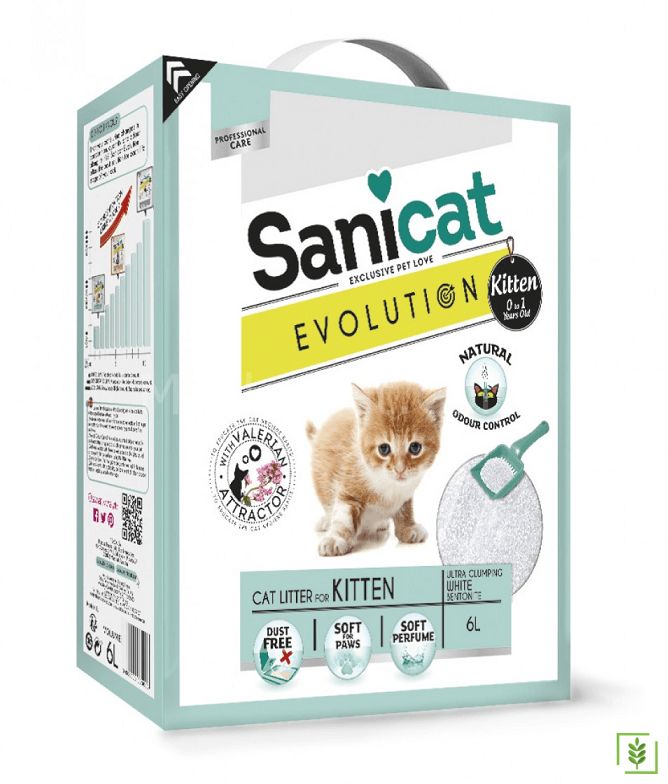 Sanicat Evolution Kitten Yavru Kedi Kumu 6 litre